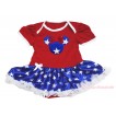 American's Birthday Red Baby Bodysuit Patriotic American Star Pettiskirt & American Star Minnie Print JS4529